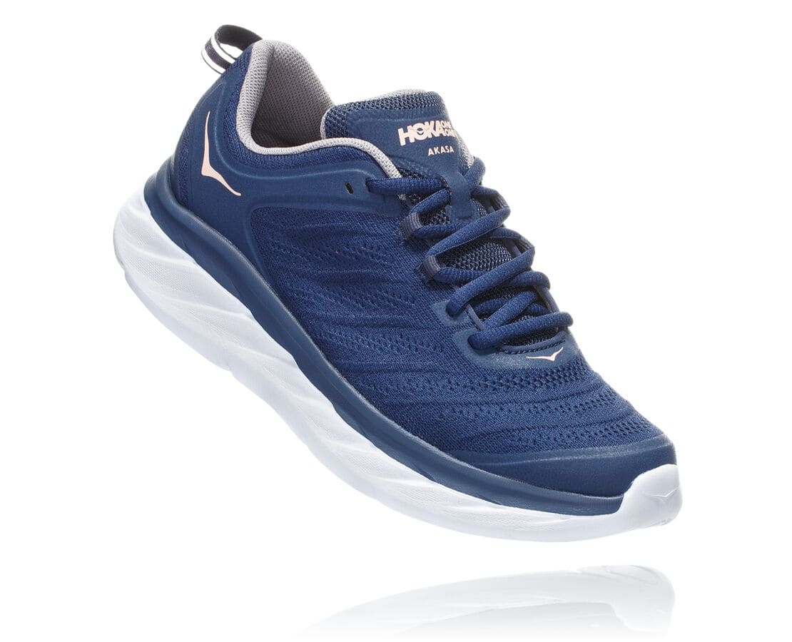 Pantofi Trail Hoka One One Akasa Dama - Indigo / Roz | Romania KSNC83067